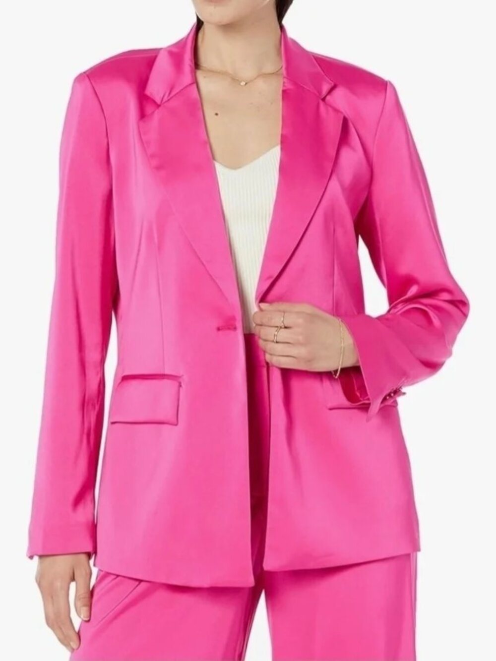 The Drop Blake Long Blazer Pink Size Medium